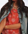 Tasha Polizzi Paisley Tank Top In Red
