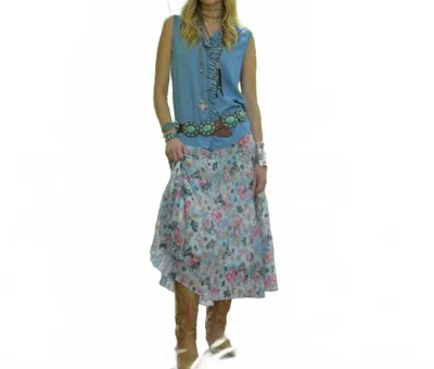 Tasha Polizzi Shila Midi Skirt In Blue