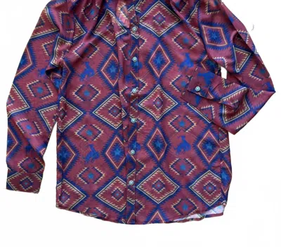 Tasha Polizzi Thornwood Long Sleeve Blouse In Red