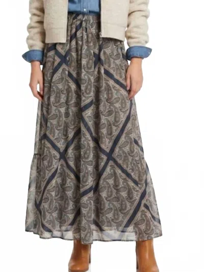 Tasha Polizzi Union Maxi Skirt In Multi In Gray