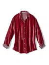 Tasha Polizzi Women's Joey Washed Velvet Tunic In Red In Red