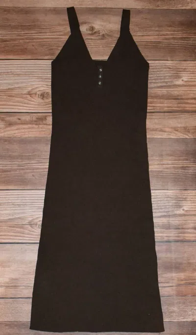 Tasha Polizzi Women's Knit Dress In Chocolate In Black