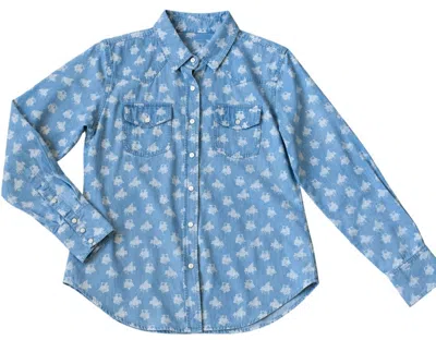 Tasha Polizzi Women's Markie Patterned Denim Shirt In Blue