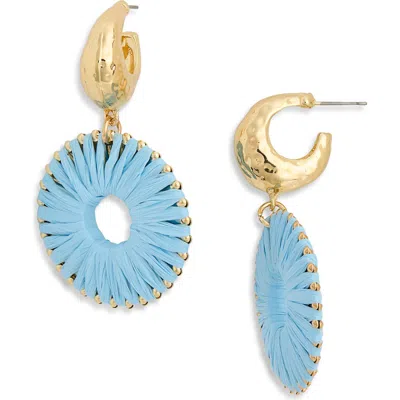 Tasha Raffia Wrap Drop Earrings In Multi