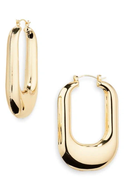 Tasha Rectangle Hoop Earrings In Gold
