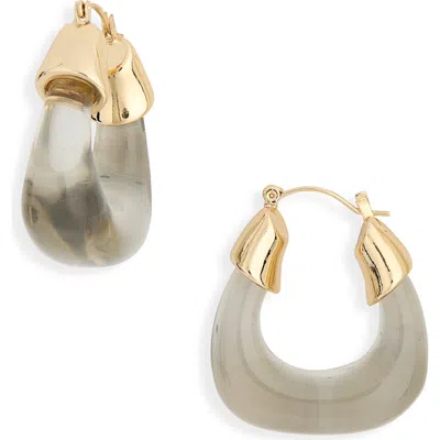 Tasha Resin Hoop Earrings In Clear