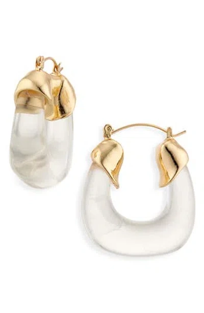 Tasha Resin Hoop Earrings In Gold
