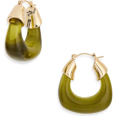 Tasha Resin Hoop Earrings In Mint