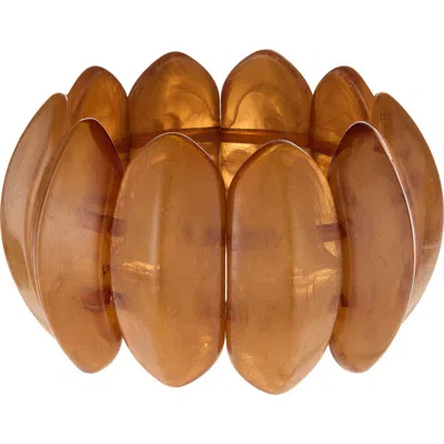 Tasha Resin Marble Stretch Bracelet In Brown