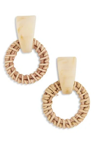 Tasha Resin Rope Wrap Drop Earrings In Neutral