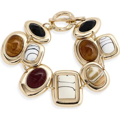 Tasha Resin Stone Station Bracelet In Multi