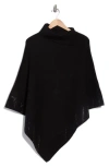 Tasha Rhinestone Embellished Turtleneck Poncho In Black