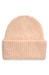 Tasha Rib Cuff Beanie In Peach
