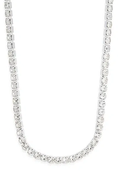 Tasha Round Crystal Tennis Necklace In Metallic