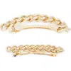 Tasha Set Of 2 Chain Link Barrettes In Gold