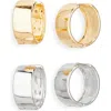 Tasha Set Of 2 Chunky Hoop Earrings In Multi