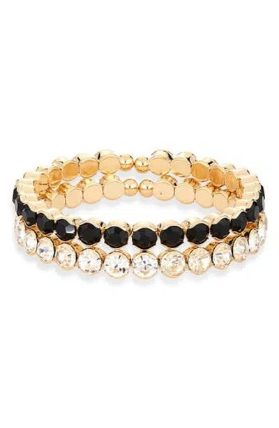 Tasha Set Of 2 Crystal Stretch Bracelets