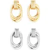 Tasha Set Of 2 Doorknocker Drop Earrings In Multi