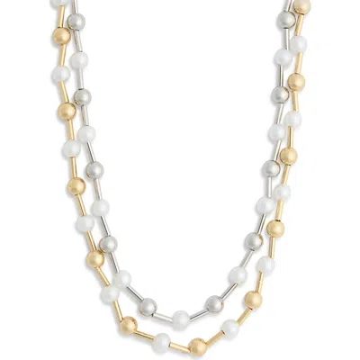 Tasha Set Of 2 Faux Pearl Beaded Necklaces In Multi
