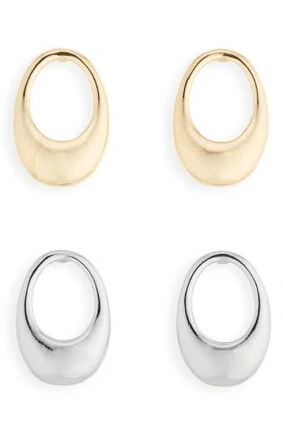Tasha Set Of 2 Frontal Hoop Earrings In Multi