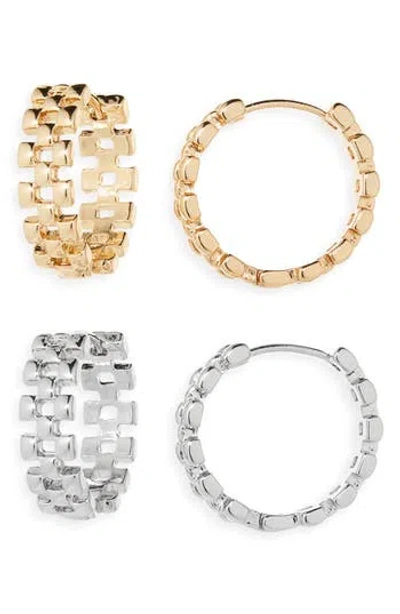 Tasha Set Of 2 Watchband Hoop Earrings In Multi