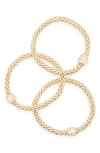 Tasha Set Of 3 Pavé Crystal Mesh Chain Bracelets In Multi