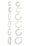 Tasha Set Of 6 Assorted Huggie Hoop Earrings