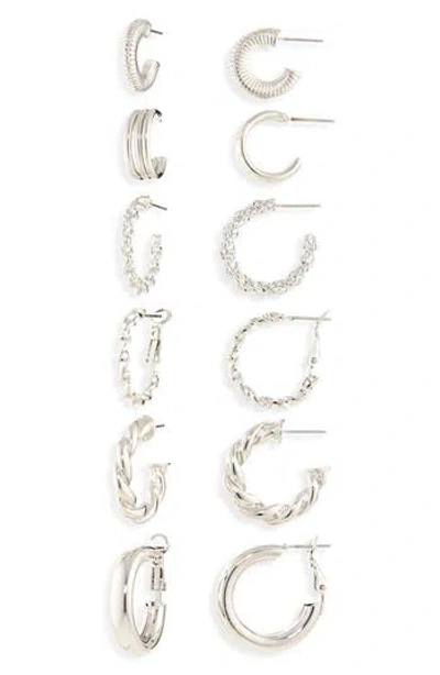 Tasha Set Of 6 Assorted Huggie Hoop Earrings