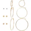Tasha Set Of 6 Assorted Stud & Hoop Earrings