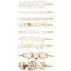 Tasha Set Of 9 Faux Pearl Bobby Pins In Multi