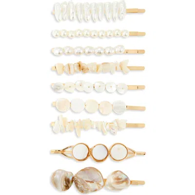 Tasha Set Of 9 Faux Pearl Bobby Pins