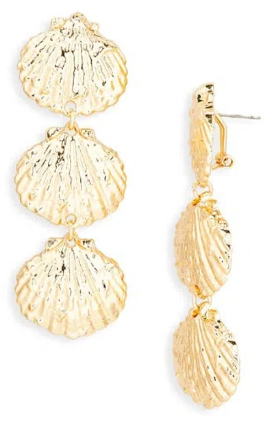 Tasha Shell Triple Drop Earrings