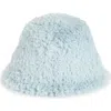 Tasha Soft Faux Fur Bucket Hat In Blue