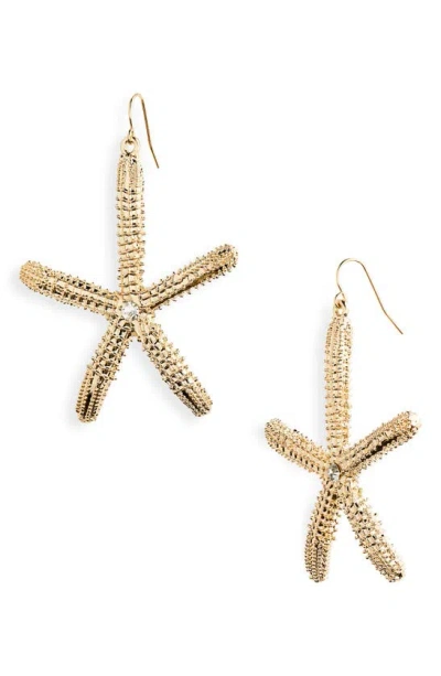 Tasha Starfish Drop Earrings In Gold