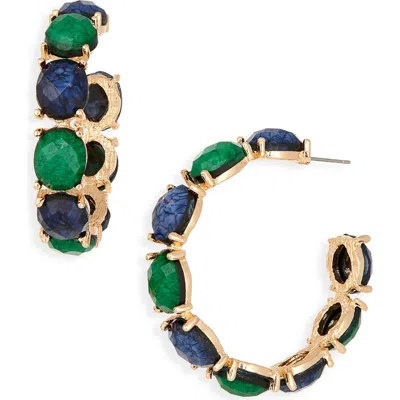 Tasha Stone C Hoop Earrings In Multi