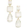Tasha Stone Drop Earrings In Gold