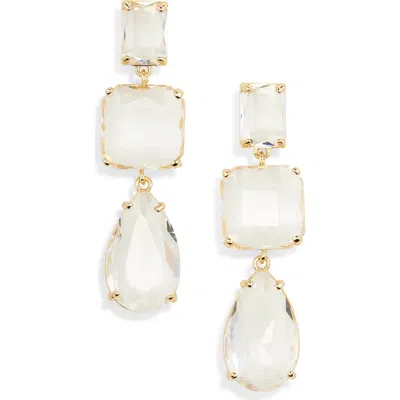 Tasha Stone Drop Earrings In Gold