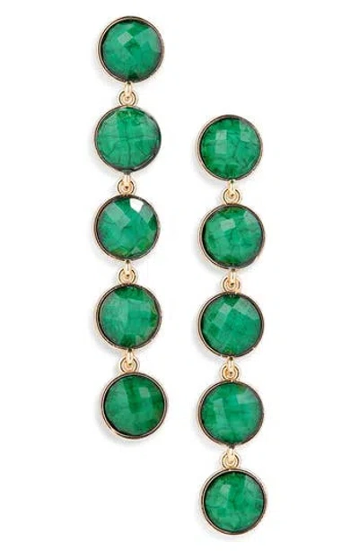 Tasha Stone Drop Earrings In Gold