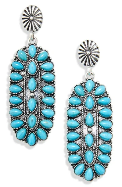 Tasha Stone Drop Earrings In Blue