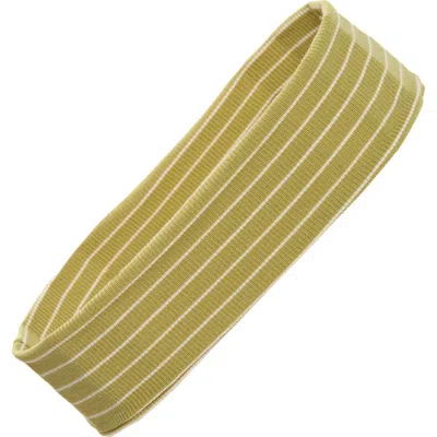 Tasha Stripe Rib Head Wrap In Green