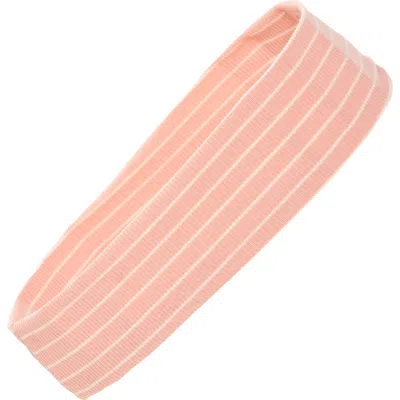 Tasha Stripe Rib Head Wrap In Pink