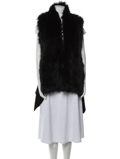 Pre-owned Tasha Tarno Fur Jacket In Black