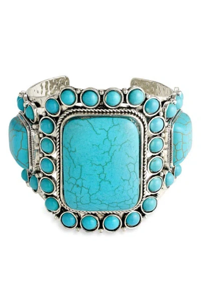 Tasha Turquoise Resin Cuff Bracelet In Blue