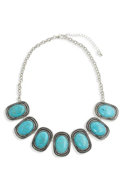 Tasha Turquoise Resin Statement Necklace In Green