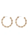 Tasha Twist Crystal Hoop Earrings In Gold/crystal