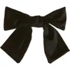 Tasha Velvet Bow Barrette In Black