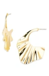 Tasha Wavy Hoop Earrings In Gold
