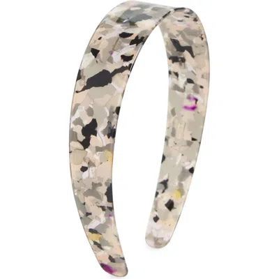 Tasha Wide Mottled Headband In Purple