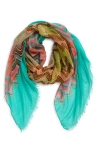 Tasha Zigzag Print Scarf In Multi