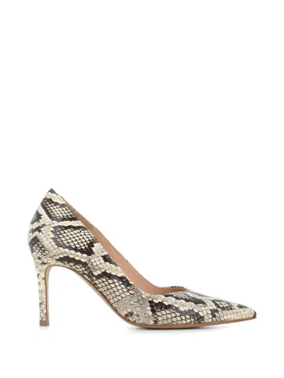 Tassinari Jarina Snake-effect Pointed-toe Pumps In Neutral